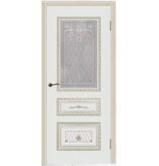 Дверь деревянная межкомнатная эмаль Трио Корона бел В3 Уз2